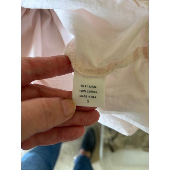 Xirena pink button down top, small, classic, timeless, pastel, everyday, simple - Picture 6 of 6